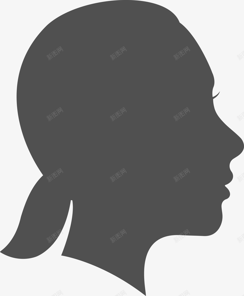 漂亮女人图标png_新图网 https://ixintu.com 五官 人 卡通 口鼻 头 头部 头部剪影 女人 女孩 角色 身体 轮廓 面孔剪影