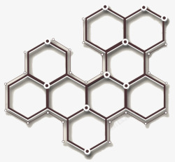 个性六边形六边形简约元素信息图案高清图片
