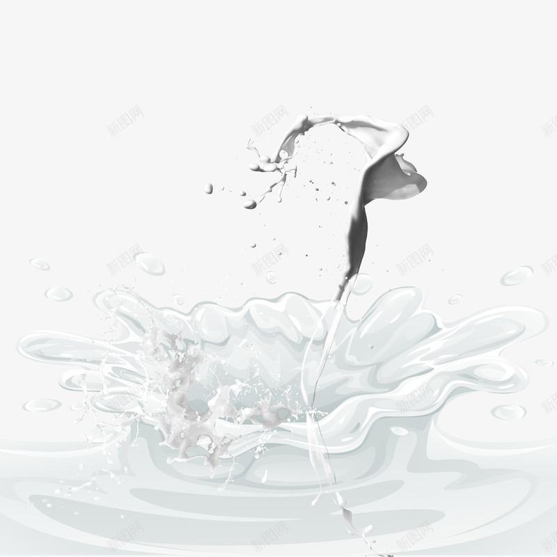 溅起的牛奶png免抠素材_新图网 https://ixintu.com 乳白 水花 溅起 溅起的牛奶 牛奶