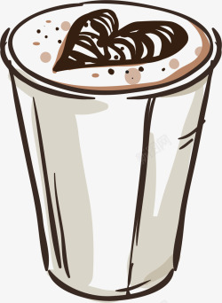 香浓咖啡暖暖的奶咖矢量图高清图片