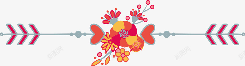卡通手绘花卉标题导航边框png免抠素材_新图网 https://ixintu.com 卡通 导航 手绘 标题 花卉 边框
