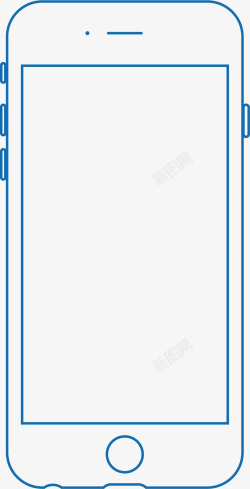 简单手机正面元素矢量图素材