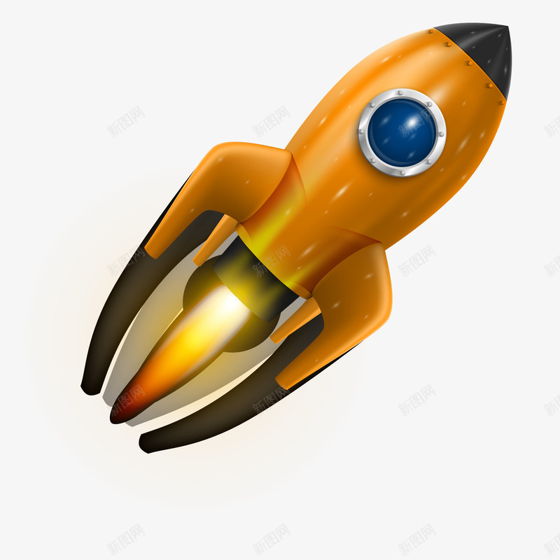 精致的火箭矢量图ai免抠素材_新图网 https://ixintu.com 卡通 宇宙 宇航员 探索 橙色 火箭设计 精致 矢量图