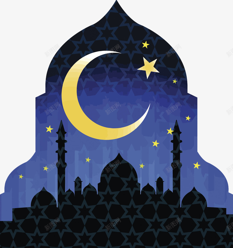 伊斯兰花纹png免抠素材_新图网 https://ixintu.com islamic new year 伊斯兰 伊斯兰新年 宗教 建筑 新年 星星 月亮