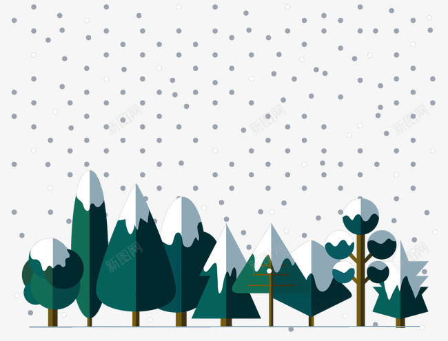 冬天被雪覆盖的树林png免抠素材_新图网 https://ixintu.com 冬天 季节 树林 氛围 覆盖 雪
