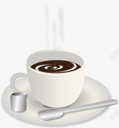 可可的速溶咖啡png免抠素材_新图网 https://ixintu.com 加糖 勺子 可口 咖啡 牛奶 速溶