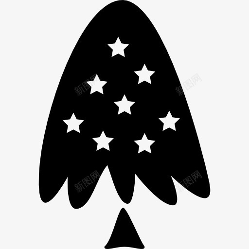 圣诞树图标png_新图网 https://ixintu.com 假期 冬天 形状 星星 松树 树
