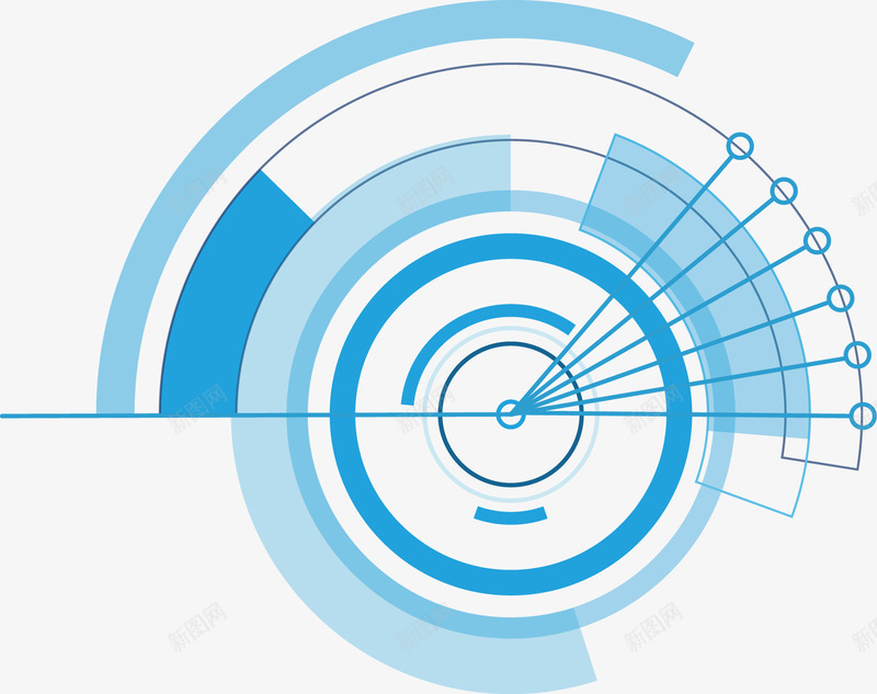 蓝色几何圆形弧形信息图png免抠素材_新图网 https://ixintu.com ppt信息图 几何 圆 弧形 科技 蓝色