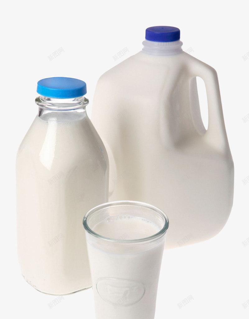 手绘空白包装牛奶png免抠素材_新图网 https://ixintu.com 杯子 杯装牛奶 牛奶 瓶子 白色 空白包装 营养饮品 饮料