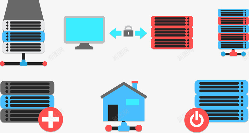 机房和数据的传输关系图标png_新图网 https://ixintu.com 传输过程 信息 图标 数据 机器 机房 电脑 电脑主机 电脑机房 计算机