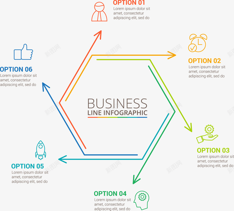 装饰六条信息图表png免抠素材_新图网 https://ixintu.com 信息图表 装饰