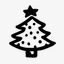 圣诞节冷杉假日新年云杉明星树冬图标图标