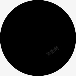 黑圆磁盘满月的黑圈图标高清图片