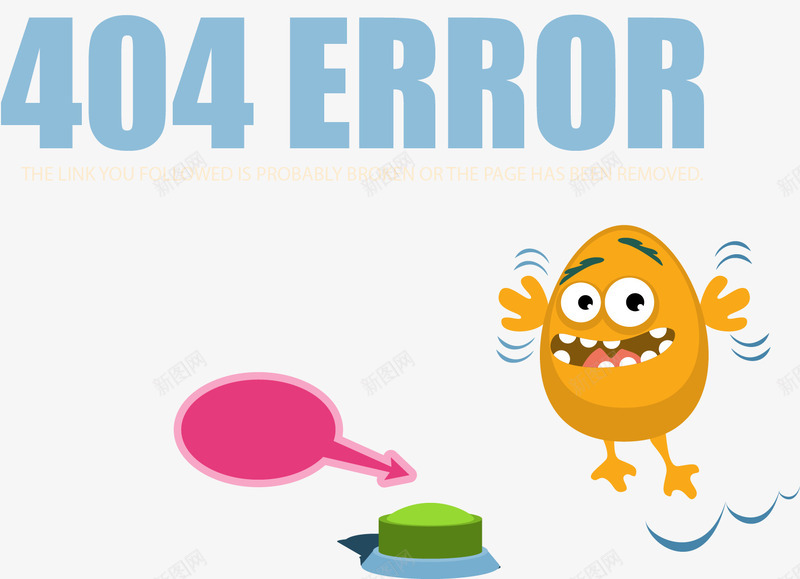 404怪物网站错误信息矢量图ai免抠素材_新图网 https://ixintu.com 404 怪物 网站 错误信息 矢量图