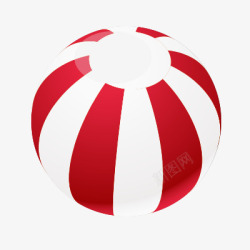 红白条纹圆球素材