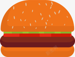 绿色小清新边框简约多彩汉堡包高清图片