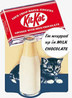巧克力牛奶与猫素材