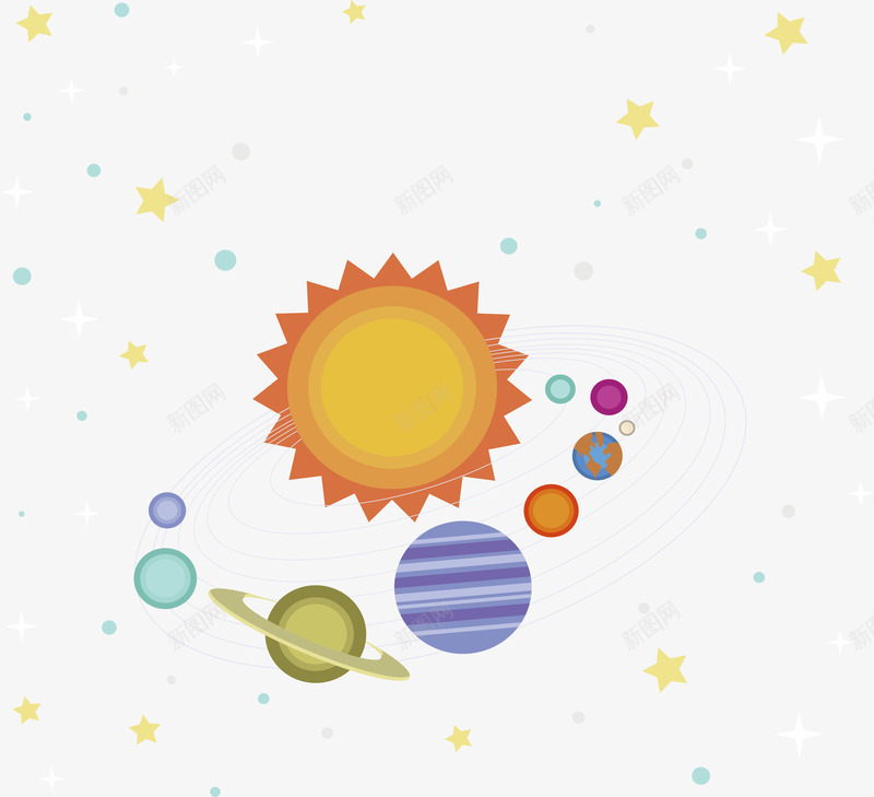 围绕太阳的恒星png免抠素材_新图网 https://ixintu.com 太阳恒星 太阳系 宇宙 恒星 矢量png 神秘宇宙