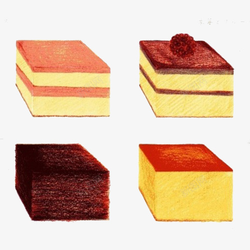 方块面包手绘画片png免抠素材_新图网 https://ixintu.com 奶油面包 手绘美食 色彩画 零食 面包
