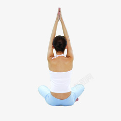 女人背面瑜伽女人高清图片