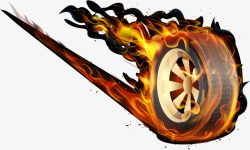 起火的轮胎火焰轮胎矢量图高清图片
