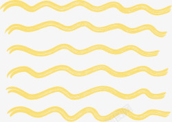黄色卡通比赛海手绘水彩波浪纹矢量图高清图片