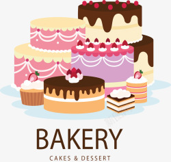 美丽的蛋糕美丽可爱蛋糕海报矢量图高清图片