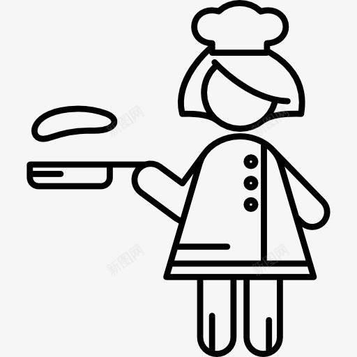 女人煲图标png_新图网 https://ixintu.com 人 厨娘 厨师 厨房 女 烹饪 煎锅 餐厅