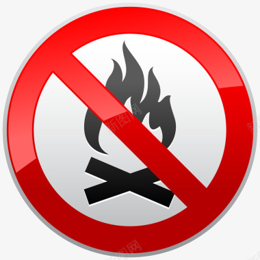 禁止火焰标志图标图标