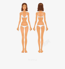 人体背面只穿内衣内裤的女人前胸后背高清图片