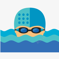 游泳运动员插画矢量图素材