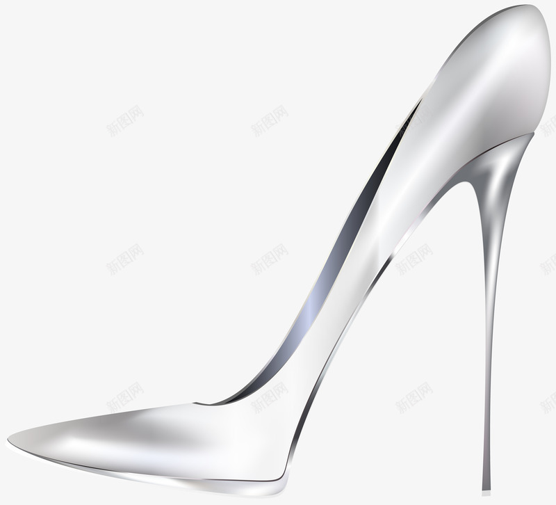 银色高跟鞋png免抠素材_新图网 https://ixintu.com 女人高跟鞋 矢量高跟鞋 银色高跟鞋 高跟鞋