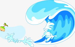 海洋浪花花纹蓝色惬意海洋波浪浪花高清图片