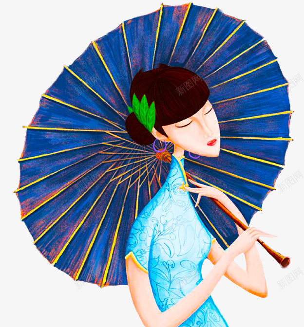 打伞的女人png免抠素材_新图网 https://ixintu.com 人 女人 打伞 矢量装饰 装饰 雨伞