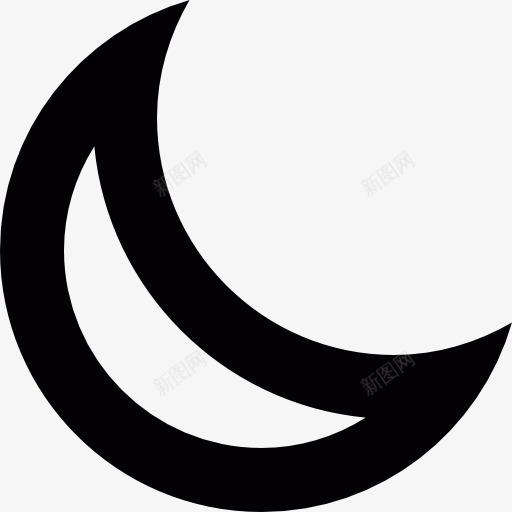 Moon相图标png_新图网 https://ixintu.com 减弱 天气 新月 晚上 月亮
