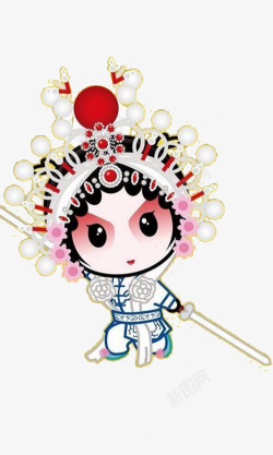 美丽花旦素材