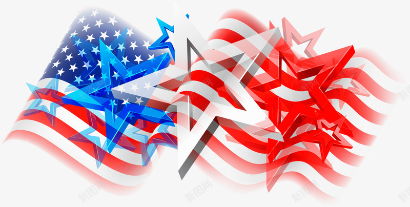 美国星条旗png免抠素材_新图网 https://ixintu.com 庆祝 独立日 红白蓝 美国元素