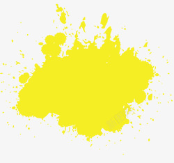 黄色喷雾水墨高清图片
