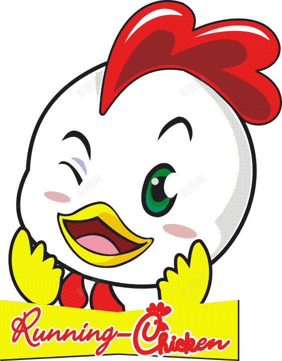 公鸡logo图标png_新图网 https://ixintu.com chiken running 公鸡 太阳 红色 黄色