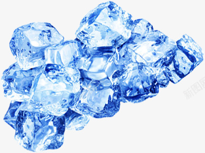 摄影蓝色的冰块堆积png免抠素材_新图网 https://ixintu.com 冰块 堆积 摄影 蓝色