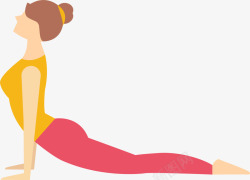 练习瑜伽的女人插画素材