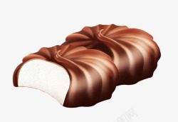 巧克力饼手绘牛奶夹心巧克力饼高清图片