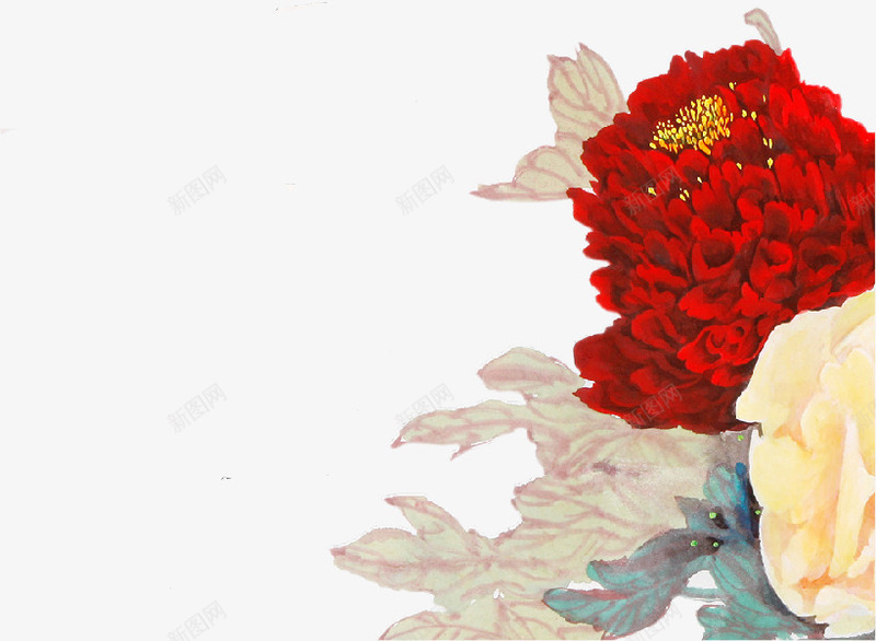红色中国风牡丹装饰png免抠素材_新图网 https://ixintu.com 国风 牡丹 红色 装饰