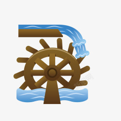 古老水车素材