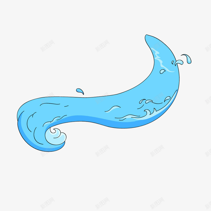 蓝色卡通波浪矢量图ai免抠素材_新图网 https://ixintu.com 卡通 波浪 蓝色 矢量图