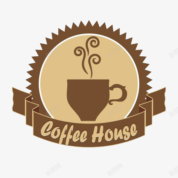 咖啡店标志图标png_新图网 https://ixintu.com coffee 冲饮 卡布基 卡通 咖啡 提神 标志 标识 热的 热饮 苦的 饮料