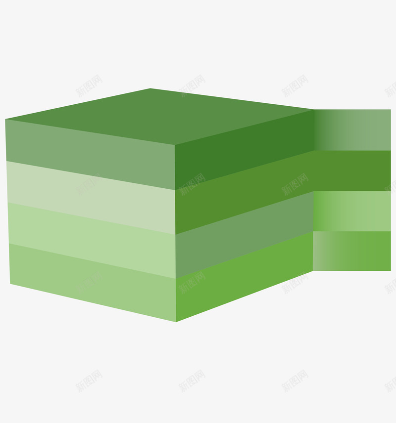 四层不同绿色方块矢量图eps免抠素材_新图网 https://ixintu.com 不同 四层 方块 绿色 颜色 矢量图