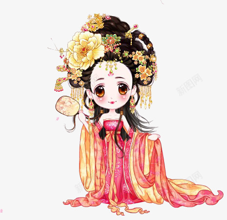 小女孩png免抠素材_新图网 https://ixintu.com 古装 可爱 小女孩 美丽