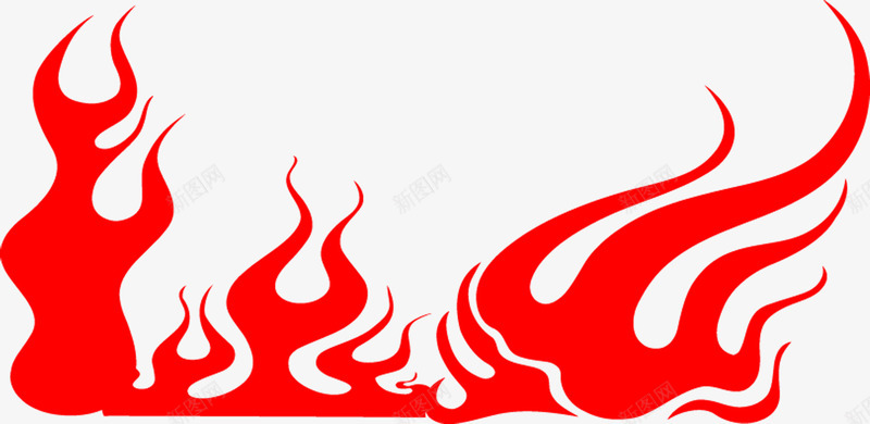 红色卡通火焰装饰元素png免抠素材_新图网 https://ixintu.com 元素 卡通 火焰 红色 装饰