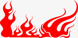 红色卡通火焰装饰元素素材